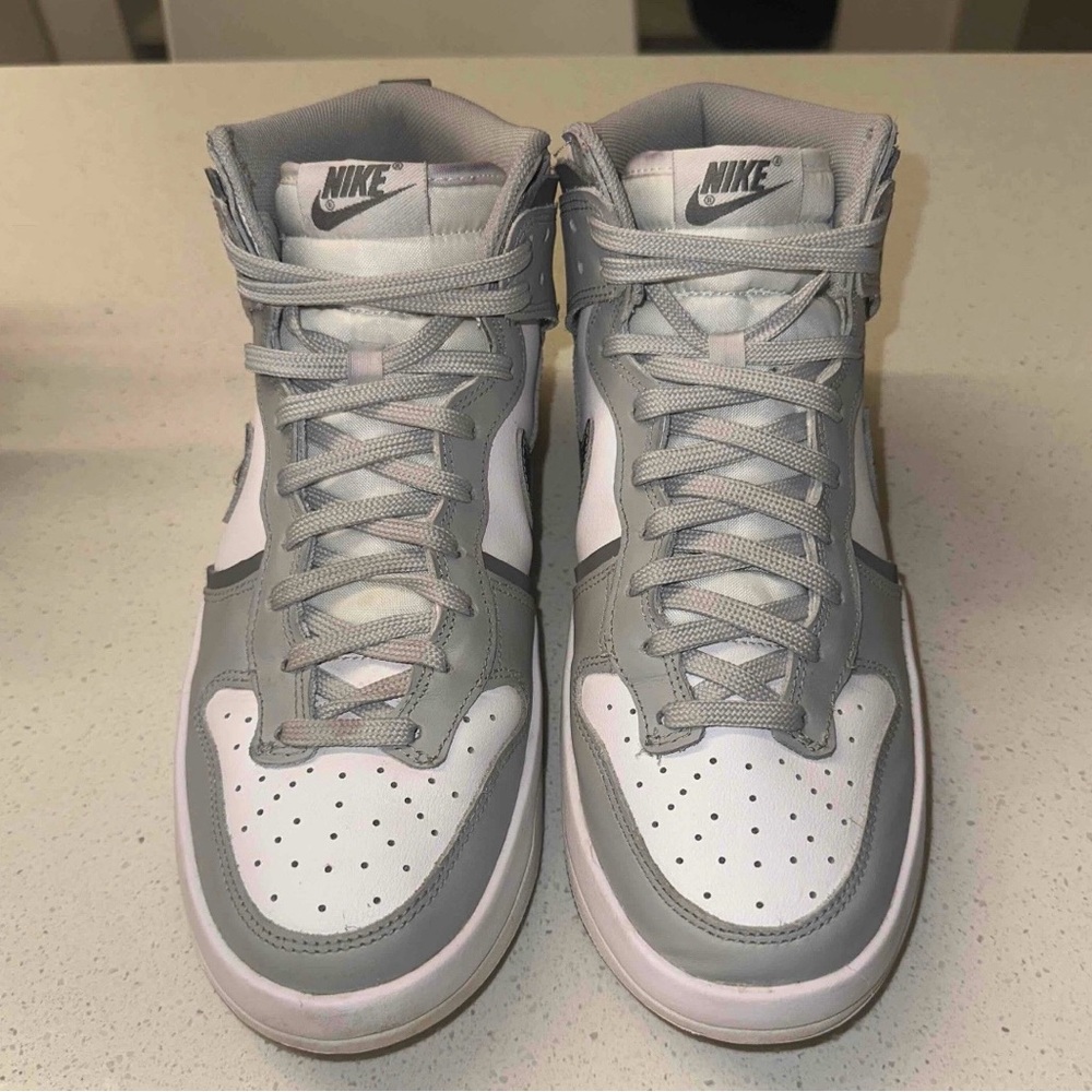 Nike dunk high up “light smoke grey” women’s 8.5 - men’s 7